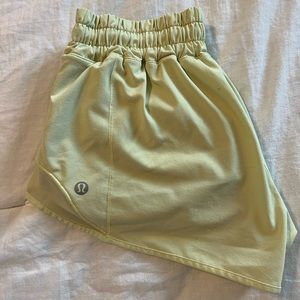 Lime green Lululemon Hotty Hot shorts size 2 regular!